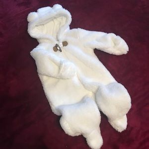 Fleece footed bodysuit